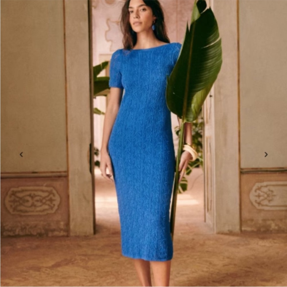 Sezane Blue Midi Dress